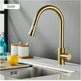 thumbnail image 2 of Pull Out Sensor Kitchen Faucet Brushed Gold Sensitive Touch Control Faucet Mixer for Kitchen Touch Sensor Kitchen Mixer Tap, 2 of 7