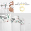 thumbnail image 2 of No Hook Shower Curtains with Snap-in Liner Set, Watercolor Floral Waterproof Hotel Style Bathroom Shower Curtain, Spring Botanical Flowers Tree Branches Breathable Mesh Top Bath Curtains 60''x72'', 2 of 9