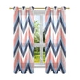 thumbnail image 7 of Yayeee Window Curtains Set of 2 for Living Room Light Filtering 63"x52", White Geometric, 7 of 7