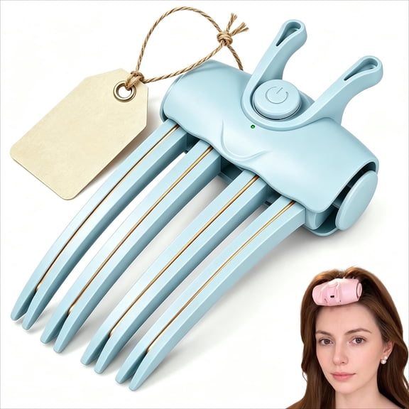 Heated Hair Volume Clip, Electric Volumizing Hair Clips for Bangs Styling, High Crown Look, Cordless Root Volumizer Tool with 2 Smart Heat Settings for Easy Fast Salon Blowouts, Travel Friendly
