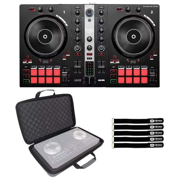 Hercules DJControl Inpulse 300 MK2 DJ Controller with Case Package