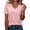 Pink, variant on Women's Summer Tops Scalloped V Neck Short Sleeve Shirts Summer Lightweight Dressy Business Casual Blouses