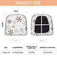 thumbnail image 3 of Light Christmas Snowflake Seat Covers for Dining Room Chairs Set Of 4,Stretch Printed Washable Chair Seat Cover with Elastic Ties and Button,Removable Waterproof Couch Cushion Covers, 3 of 6