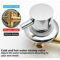 thumbnail image 6 of Woooli 2/3/4/5 Way Shower Diverter Valve, Solid Brass Cold & Hot Water Mixer Shower Faucet Tap, Hole Distance 9cm/10cm/12.5cm/14.5cm, Bathtub Tap for Shower Cabin/Steam Room G1/2, 6 of 9