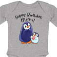 thumbnail image 4 of Inktastic Happy Birthday, Mimi- Cute Penguins Boys or Girls Long Sleeve Baby Bodysuit, 4 of 5