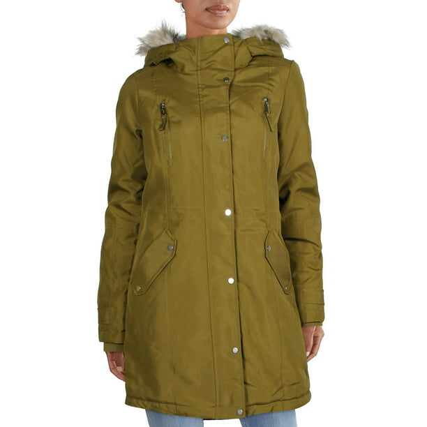 Vero Womens Track Cold Weather Parka Coat Green L - Walmart.com