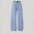 thumbnail image 5 of TOWED22 Baggy Jeans Girls Butterfly Printed Barrel Jeans Low Rise Cute Grunge Denim Pants Clothes,Blue,14-15 Y, 5 of 6