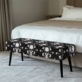 thumbnail image 2 of Psesaysky Christmas Dining Bench Cover, Skull Floral Print Stretch Washable Rectangle Bench Seat Covers, Dining Table Chair Slipcover for Dining Room, Living Room, Kitchen, Garden, 2 of 7