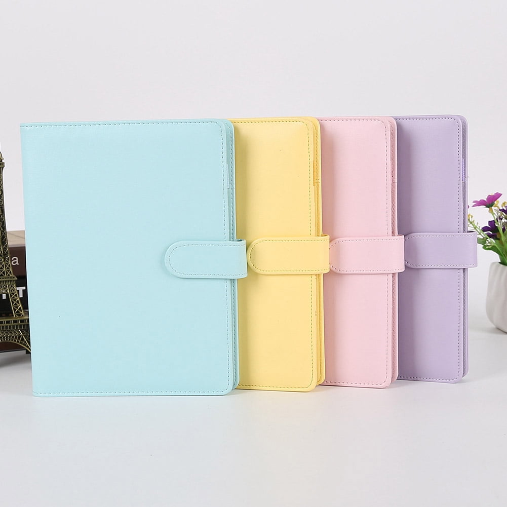 Opolski Button Snap On Notebook Journal Agenda Planner Book Diary Faux Leather Cover