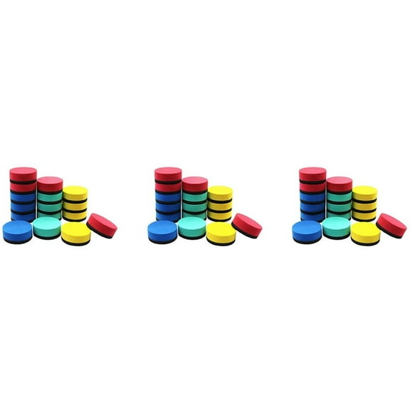 48 Pack Mini Dry Erase Erasers Magnetic Whiteboard Erasers Chalkboard Cleaners Dry Erasers Wiper (4 Colors, 2 X 2 Inch)