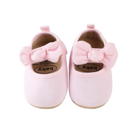 Mildsown Baby Girls Mary Jane Flats Cute Knotted Bow Princess Dress Shoes