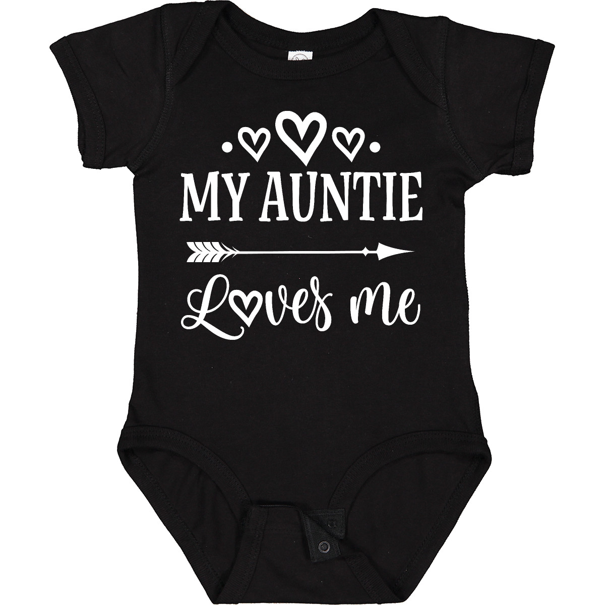 Inktastic Auntie Loves Me Baby Clothes Boys or Girls Baby Bodysuit