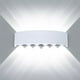 thumbnail image 1 of Lámpara de pared LED para uso en interiores y exteriores, diseño moderno y sencillo, de aleación de aluminio fundido a presión, resistente al agua, 6 luces LED para cocinas, salas de estar y escaleras, 1 of 5