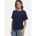 thumbnail image 6 of Women's Short Sleeve Boat Neck Dolman Top with Side Shirring, 6 of 6