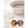 thumbnail image 6 of U7 14K Gold Plated Hoop Earrings for Women 70MM Large Hypoallergenic Ear Hoop Jewelry Gift for Her Birthday Christmas Stuffers, 6 of 8