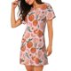 thumbnail image 2 of Fotbe Painting Peach Bata de Dormir para Mujer con Estampado, Camisón de Algodón de Manga Corta, Ropa de Dormir Casual, 2 of 6