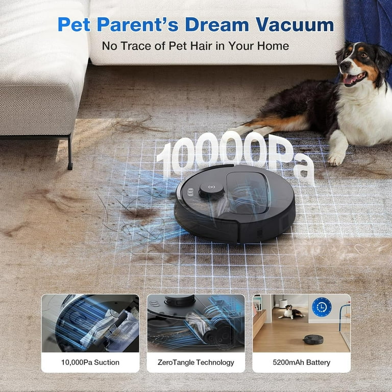 ECOVACS DEEBOT T30S Pro Robot Vacuum and Mop - 11000Pa, ZeroTangle