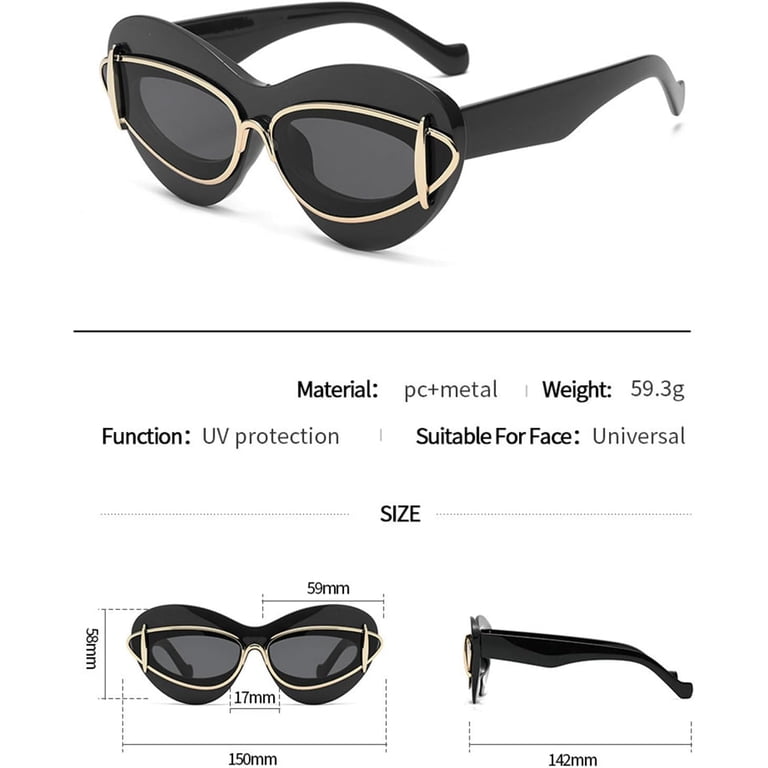 Cat Eye Sunglasses Women 2024 Luxury Vintage Y2k Punk Sun  display picture 1