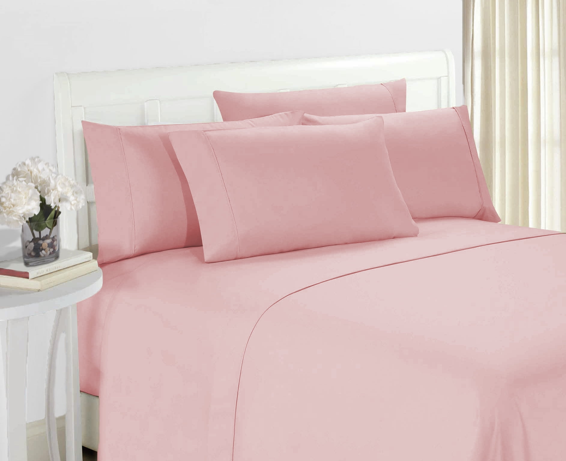 Hotel Super Soft 6 Piece Bed Sheet Set Deep Pockets Bedding All
