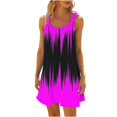 thumbnail image 4 of Midsumdr Dresses for Women 2025 Fashionable Sleeveless Round Neck Tid-dye Summer Sundresses Loose Plus Size Flowy Mini Dress, 4 of 6