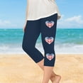 thumbnail image 6 of Juslio Girls Pants Kids Girls Fashion Print Summer Leisure Yoga Leggings Sports Cropped（Navy Capris， 5 Years）, 6 of 8