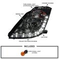 thumbnail image 3 of Spec-D Tuning Smoke LED Projector Headlights Compatible with 2006-2009 Nissan 350Z with Factory HID Headlight, Left + Right Pair Headlamps Assembly, 3 of 7