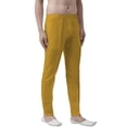 thumbnail image 2 of eloria Men's Premium Comfort Straight Fit Flat Front Dress Pant Pyjamas, Color: Mustard Yellow 1, Size : 32, 2 of 6