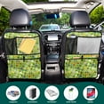 thumbnail image 5 of Colorful abstract geometric pattern 86 Pack Kick Mat Back Seat Protector With Storage Pockets, Universal Car Seat Back Organizer For Pets, Waterproof Backseat Protector For Most Car, 5 of 5