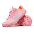 thumbnail image 4 of lnmuld Men Women Barefoot Shoes, Breathable Mesh Shoes for Water Yoga Fitness Hiking Color:Pink,Size:9.5, 4 of 5