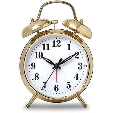 Big Ben Twin Bell Alarm Clock | Loud Alarm Clock for Heavy Sleepers | Battery Operated Clock with