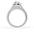 thumbnail image 6 of Unique Moments 1.50 Ct Lab Grown Cushion Halo Diamond Engagement Matching Wedding Ring Set 10K White Gold, 6 of 6