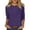 Purple Tops, variant on Htigea Women's Crew Neck Henley Shirts Soft 3/4 Sleeve Pullover Tunic Tee Dressy Work Everyday Tops Purple M