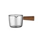 thumbnail image 1 of Jarra de crema de vidrio con mango de madera simple, for salsa doméstica, salsera, 1 of 6