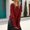 Red, variant on Womens Sweater Crew Neck Diamond Hollow Out Knit Cropped Sweaters Long Sleeve Loose Soft Pullover Solid Breathable Textured Sweater Casual Fashion Comfy Top for Fall Daily Layering Wear