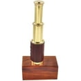 thumbnail image 4 of Antique Marine Small Brass Telescope 6 "with Nautical Pirate Wood Box, 4 of 4