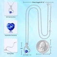 thumbnail image 2 of TINGN Birthstone Necklace Jewelry for Women 925 Sterling Silver Natural or Created Gemstone Rose Flower Heart Pendant Necklace Mothers Day Anniversary Birthday Christmas Gifts for Women, 2 of 5