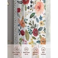 thumbnail image 6 of Watercolor Flowers Sheer Curtains 72 Inch Length 2 Panels Set, Farmhouse Spring Floral Botanical Voile Window Treatment Rod Pocket Curtains Sheers Drapes for Bedroom/Living Room/Kitchen 52"x72"x2, 6 of 7