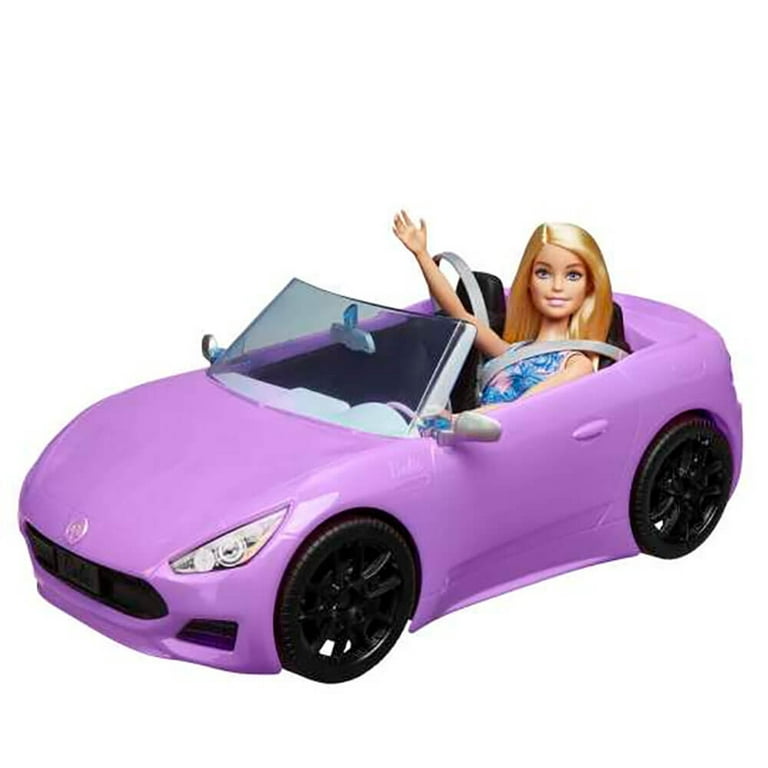 PINK CONVERTIBLE BARBIE CAR VERY GOOD CONDITION WITH ALL STICKERS