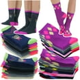 thumbnail image 5 of ToBeInStyle Women's Pack of 6 Randomly Assorted Pairs of Fashion Printed Crew Socks -Size 9-11, 5 of 5