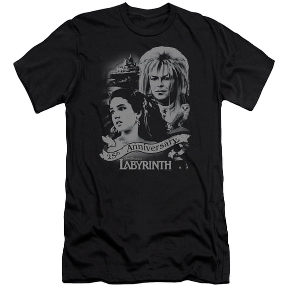 Labyrinth Anniversary Premium Canvas Adult Slim Fit 30/1 T-Shirt Black