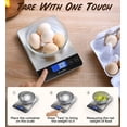 thumbnail image 4 of Myst Design NASA-Grade 33lb Digital Kitchen Scale, Precisely Measures Grams and Ounces for Ba and Coo, Waterof Tempered Glass (Bright Black), 4 of 6