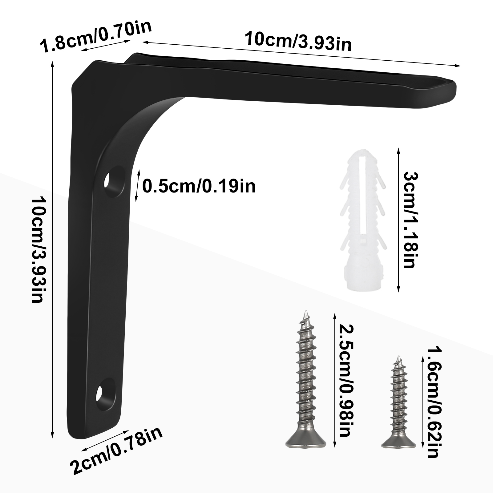 Sixwipe 6-Pack L-Bracket Shelf Supports, 100 Lb Load photo 2