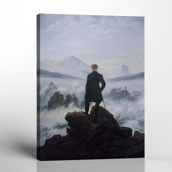 Wanderer Above the Sea of Fog by Caspar David Friedrich, The Fog Poster, Famous Art Prints, Famous Paintings, Ready To Hang for Living Room Home Wall Decor 11x14