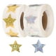 thumbnail image 1 of 1000 piezas de etiquetas adhesivas en forma de estrella doradas/plateadas de 1 pulgada para tienda y hogar, 1 of 6