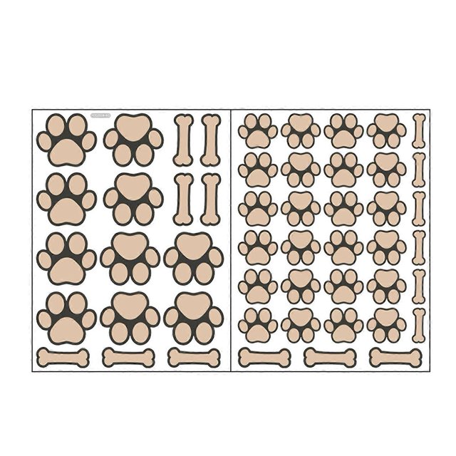 Luminous Paw Stone Wall Decals Self-adhesive Stair Room Decor Wall Stickers for Home