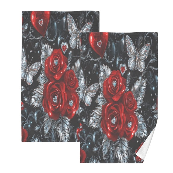 BZSMCE Face Towel Hand Towel Bath Towel Cotton Bath Towel Sets Hand Bath Towels Fashion Passionate Petals Pattern