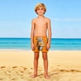 thumbnail image 4 of ATOGUTA Swim Shorts for Boys Kids Swimwear Bathing Suits Quick Dry Beach Board Shorts Size 5T-14, Orange, 4 of 6