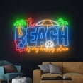thumbnail image 4 of Handmadetneonsign The Beach Is My Happy Place Led Sign, Beach Neon Sign, Summer Vibes Wall Decor, 4 of 5
