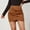 Khaki, variant on 2022 Suede Solid Half Dress Autumn Winter Pleated Irregular Zipper Short Dress Border Women's Dress Table Skirt for Birthday Party Half Skirt Skater Skirt for Women Skirt Hangers for Women Adult