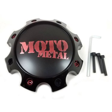 Moto Metal M793BK01 Single Black Wheel Center Cap - Includes Mounting Screws, Fits Specific Moto Metal Wheels
